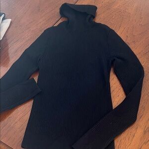 Abercrombie & Fitch Black Ribbed Turtleneck Sweater